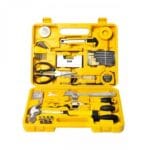 Set 38 de unelte de uz casnic Deli EDL1038J, Galben, în trusă portabilă